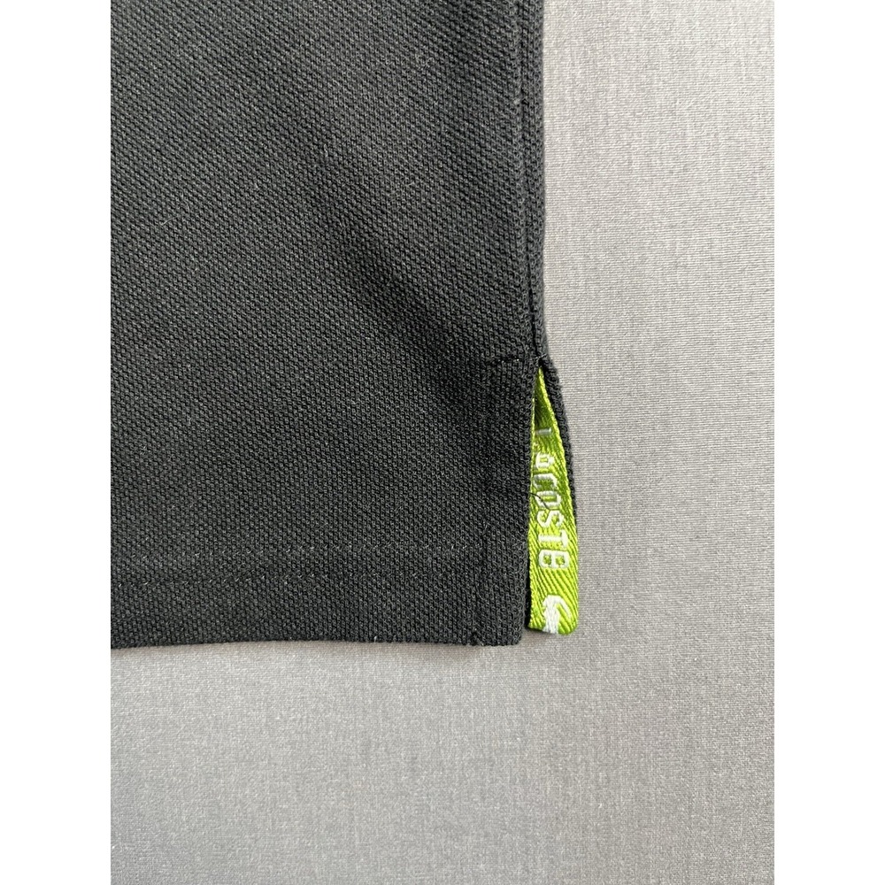 Lacoste Men's XL Cotton Polo Shirt Black Made In France - Picture 2 of 9